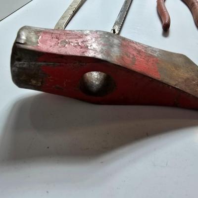 Mixed Hand Tool Lot – Axe Head, Hacksaw, Pry Bars, and More