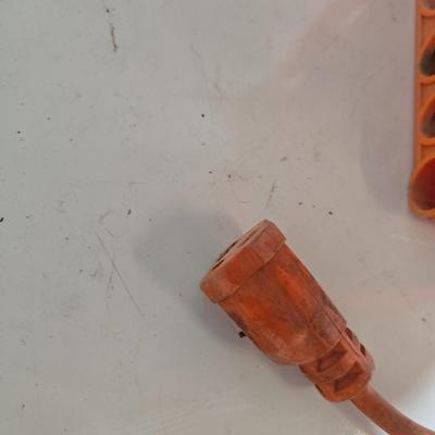 Orange Extension Cord Reel – Hand Crank with Built-In Cord
