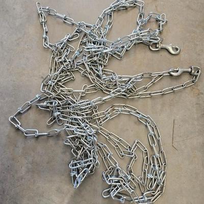 Steel Cable Coil and assortment of small Chain