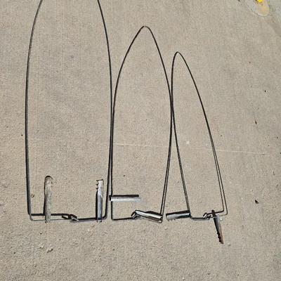Lot of 3 Vintage Wire Fur Stretchers – Assorted Sizes