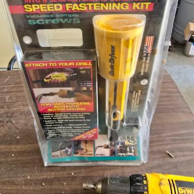DeWalt 18V Drill Lot with Quik Driver Attachment