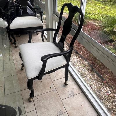Beveled Glass Top Pedestal Table Plus Chairs ( BSR-RG)
