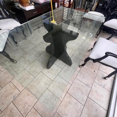 Beveled Glass Top Pedestal Table Plus Chairs ( BSR-RG)