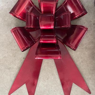 Large red outdoor decor