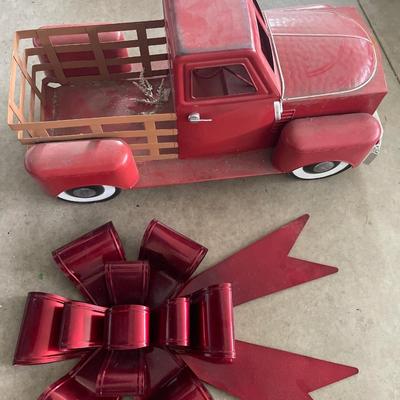 Large red outdoor decor