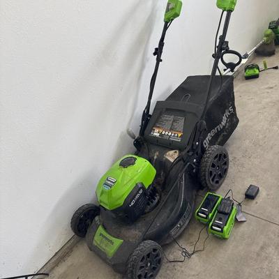 Greenworks 40volt lawn mower with bagger