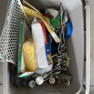 Painting supplies in tote