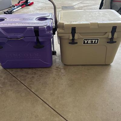 Yeti and Lincoln outfitters coolers