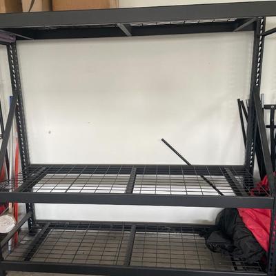 Black metal garage shelving 1