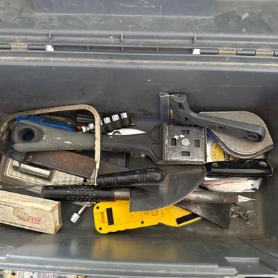 Gray toolbox with tools