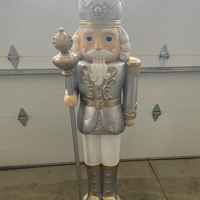 62” tall nutcracker light up decor with trees