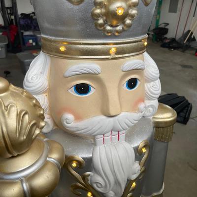 62” tall nutcracker light up decor with trees