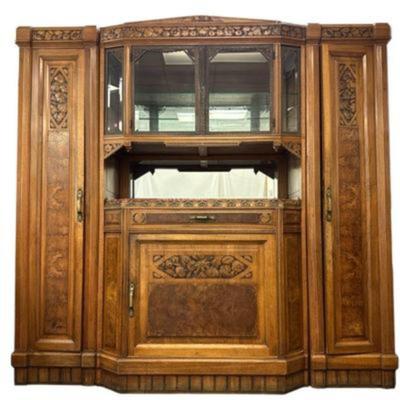 FRENCH TRUE ART DECO WALNUT A DEUX CORPS