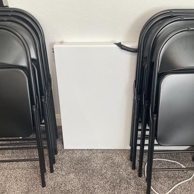 6’ folding table & 8 folding chairs