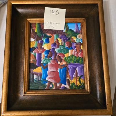 Painting- Market place scene