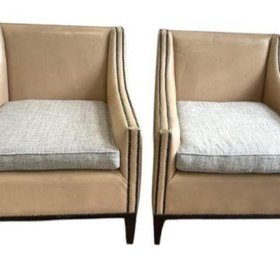 OLY STUDIO LEATHER & CUSTOM UPHOLSTERY ARMCHAIRS