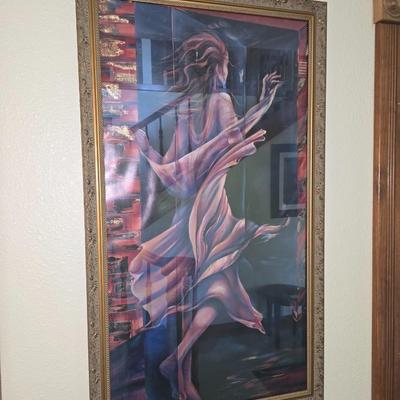 Lithograph title "Woman in a Doorway" by Rochelle W Stefanovic