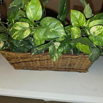 Faux Plant in Basket