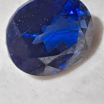 Sri Lanka lab grown blue sapphire 9.07 carats