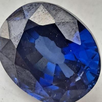 Sri Lanka lab grown blue sapphire 9.07 carats