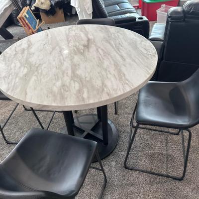 Marble table with 4 chairs