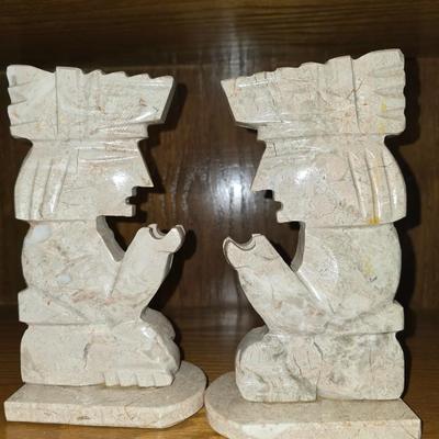 Marble book ends