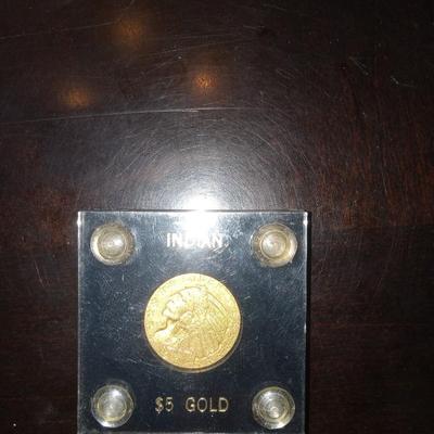 1913 $5.00 Indian Head Gold coin