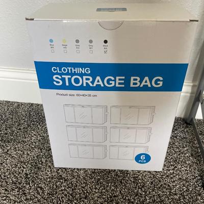 Shoe rack, clothes storage bag and hangers