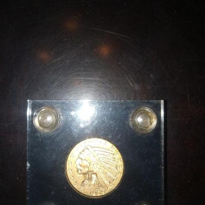 1909 Indian head $5.00 gold coin