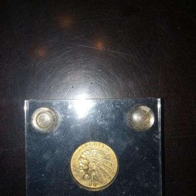 1914 2 1/2 dollar gold Indian head coin
