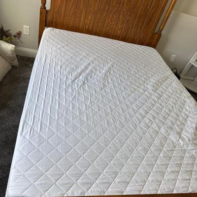 Queen Size memory foam mattress boxspring with head and foot boards