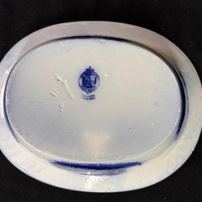 A. Cauldon BWM & Co. flow blue serving dish