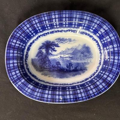 A. Cauldon BWM & Co. flow blue serving dish