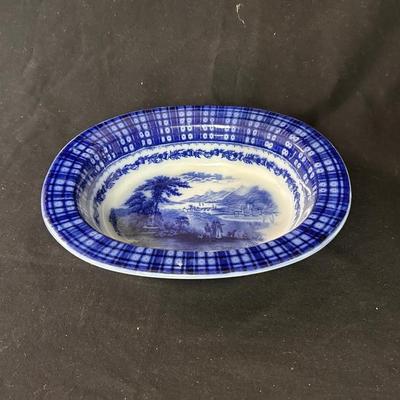 A. Cauldon BWM & Co. flow blue serving dish