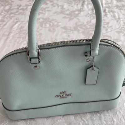 Sale Photo Thumbnail #657: Mint green Coach handbag