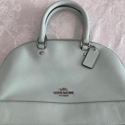 Mint green Coach handbag