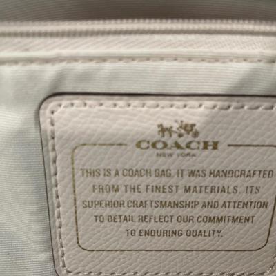 Coach cream signature handbag