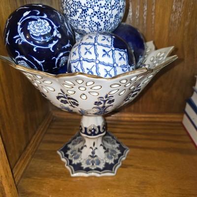Blue and White decor piece.