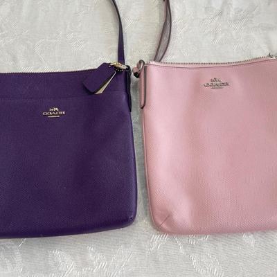 Coach Pink & purple crossbody handbags