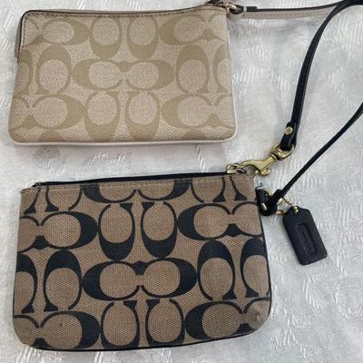 2 Coach signature wristlets