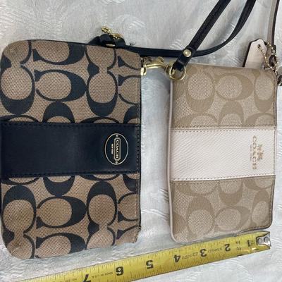 2 Coach signature wristlets