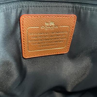 Red canvas Coach bag