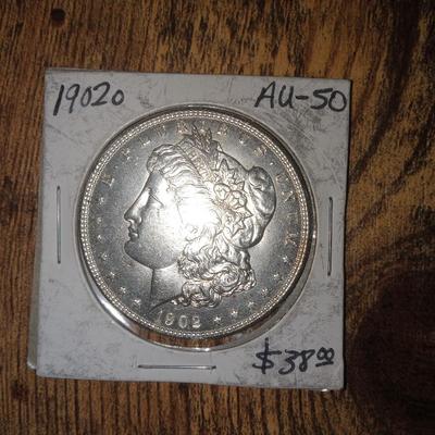 1902 O morgan silver dollar