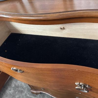 Tall 5 drawer curved front dresser