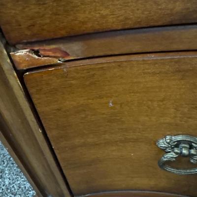 Tall 5 drawer curved front dresser