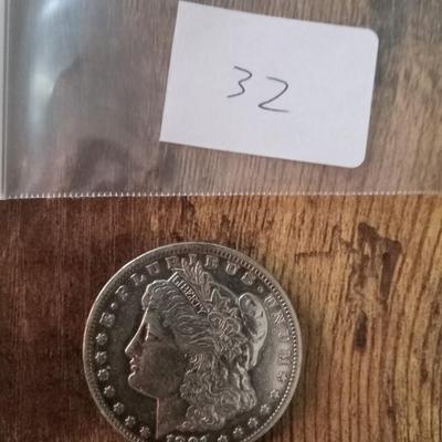 1891 P morgan silver dollar