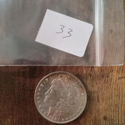 1987 P morgan silver dollar
