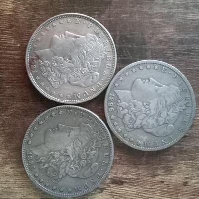 3 P Morgan Silver Dollars