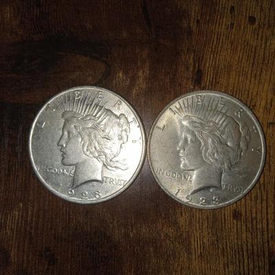 2 1923 Peace Dollars