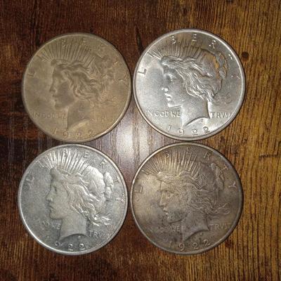 4 1922 peace dollars